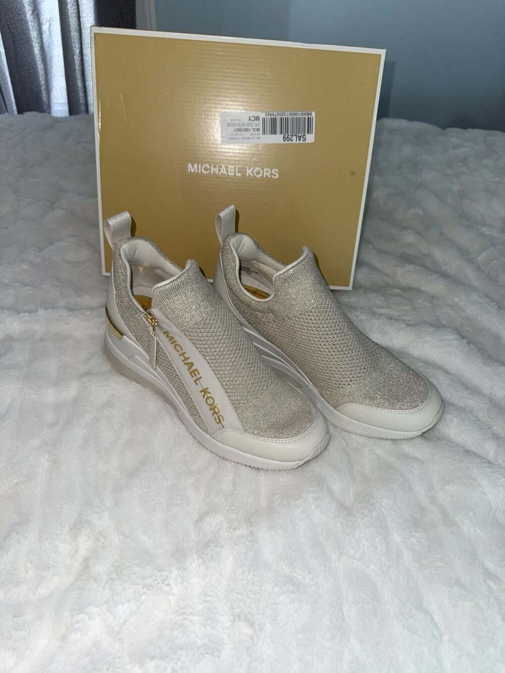 Michael Kors Willis Wedge Trainer Sneakers Size 7M